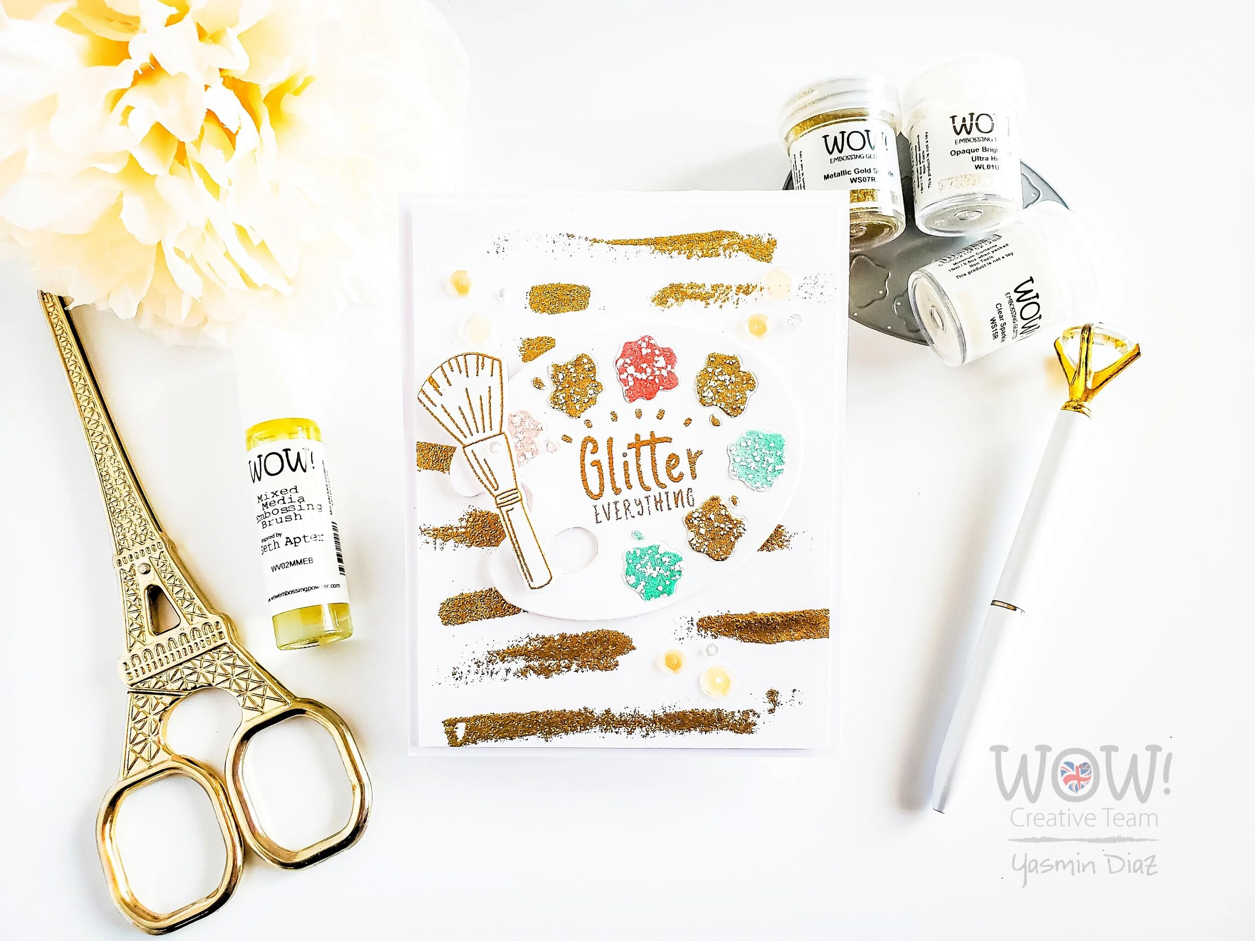 WOW! Glitter/Glintz Challenge, Glitter Everything Greeting Card
