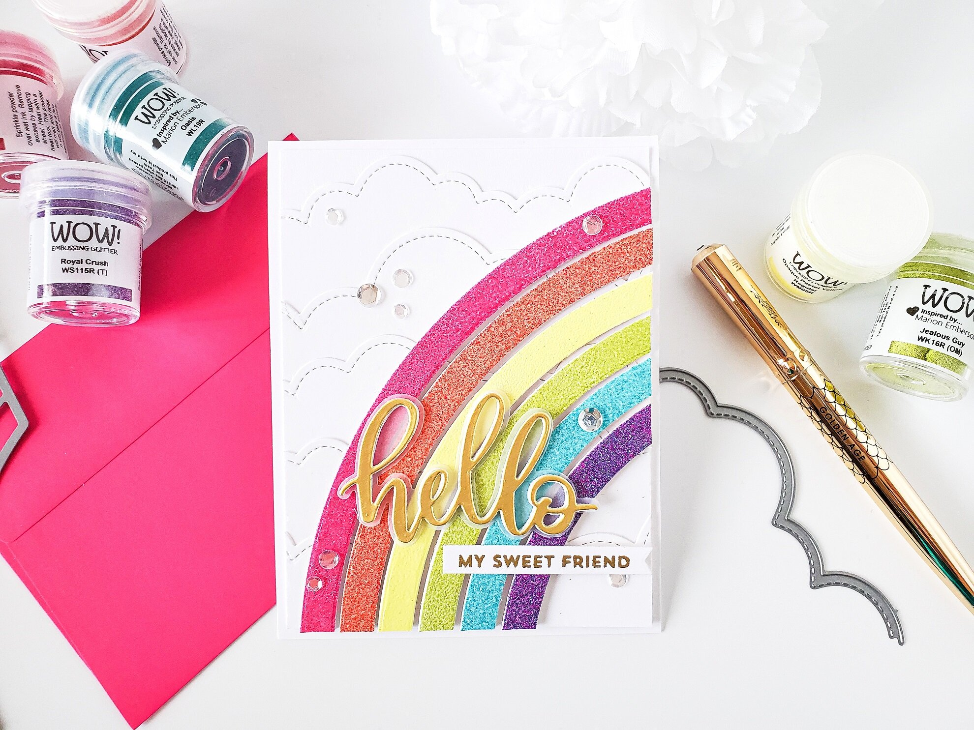 WOW! EP Rainbow Challenge┃Hello Sweet Friend Card