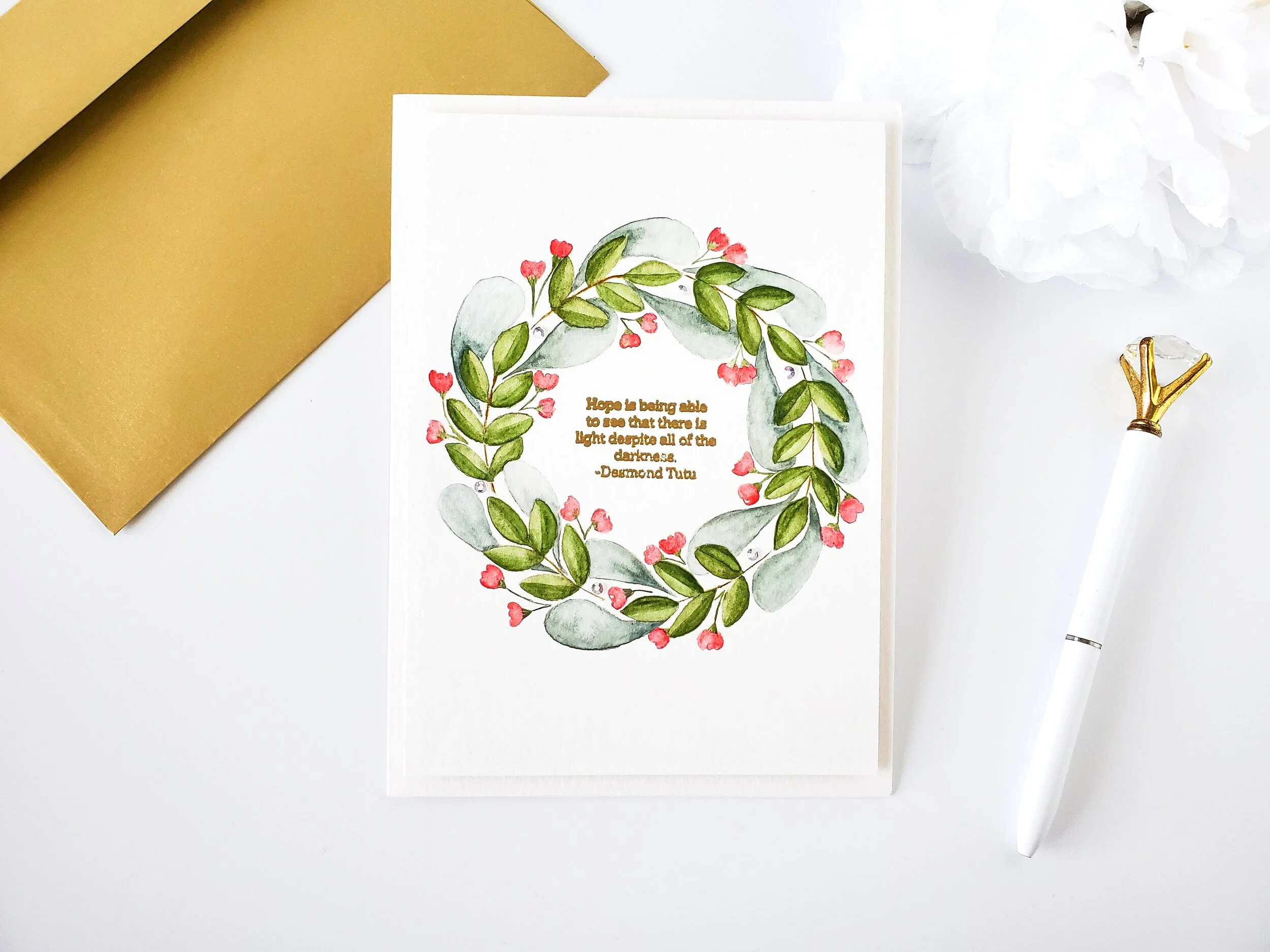 Hand Drawn Wreath┃Inspiration Card