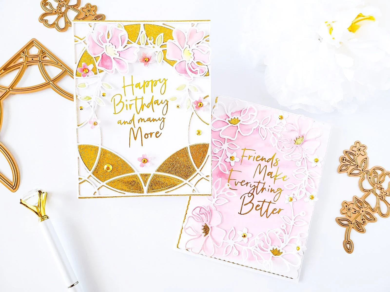 Spellbinders DOM-JULY20┃Ornamental Floral Card Creator Inspiration Cards