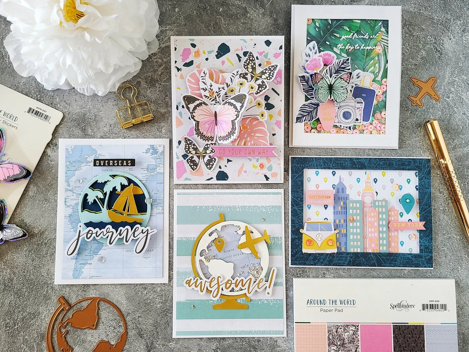 Spellbinders August-2020 Card Kit of the Month┃Inspiration Cards