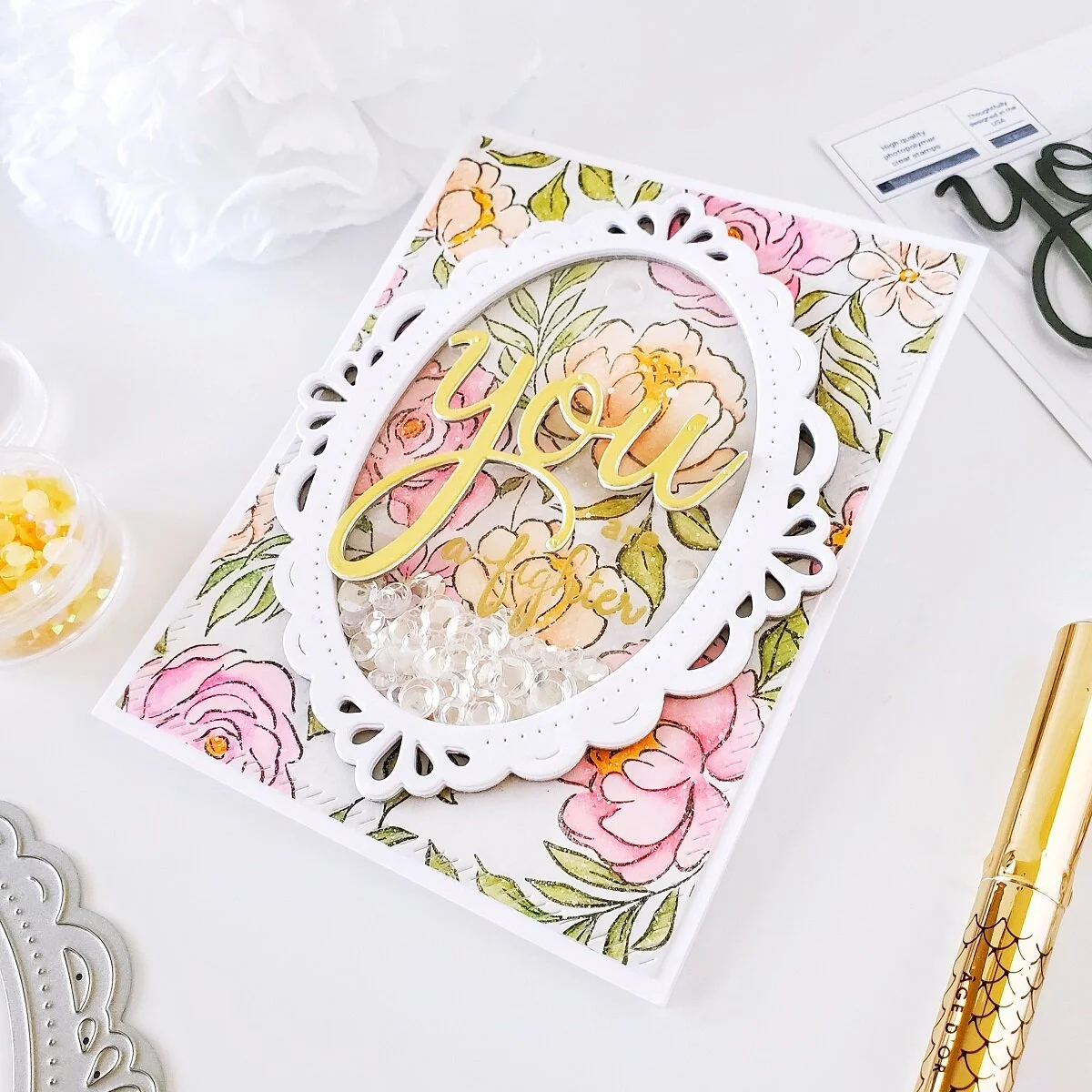 Celebrate┃ Floral Shaker Cards — CARDSANDCRAFTSBYYAZ
