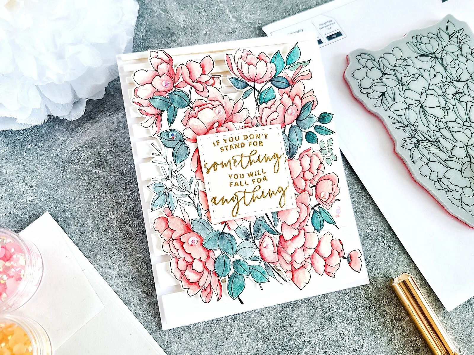 Blushing Floral┃ Inspiration Card