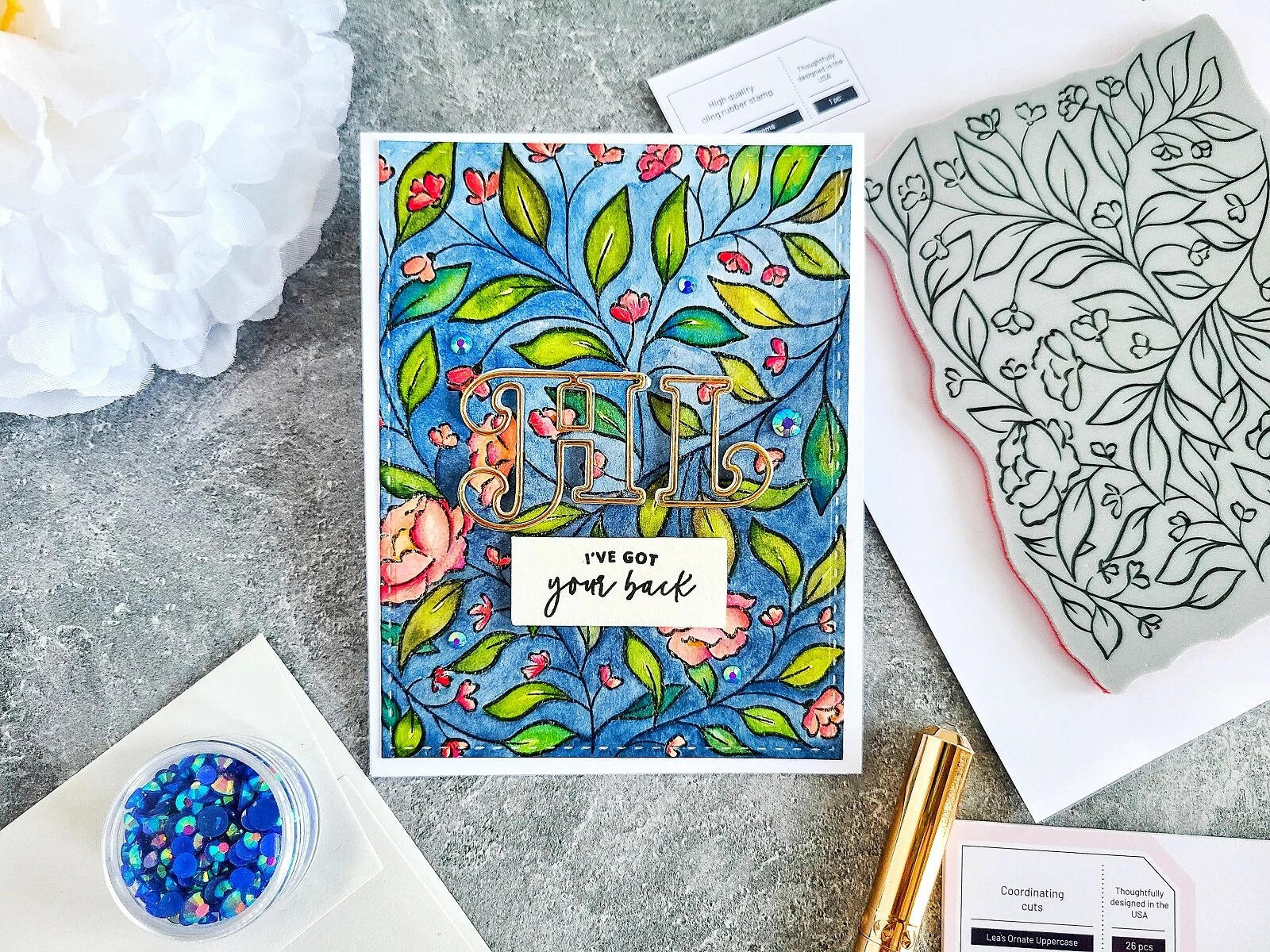 Sweet Blooms Cling Stamp┃Inspiration Card