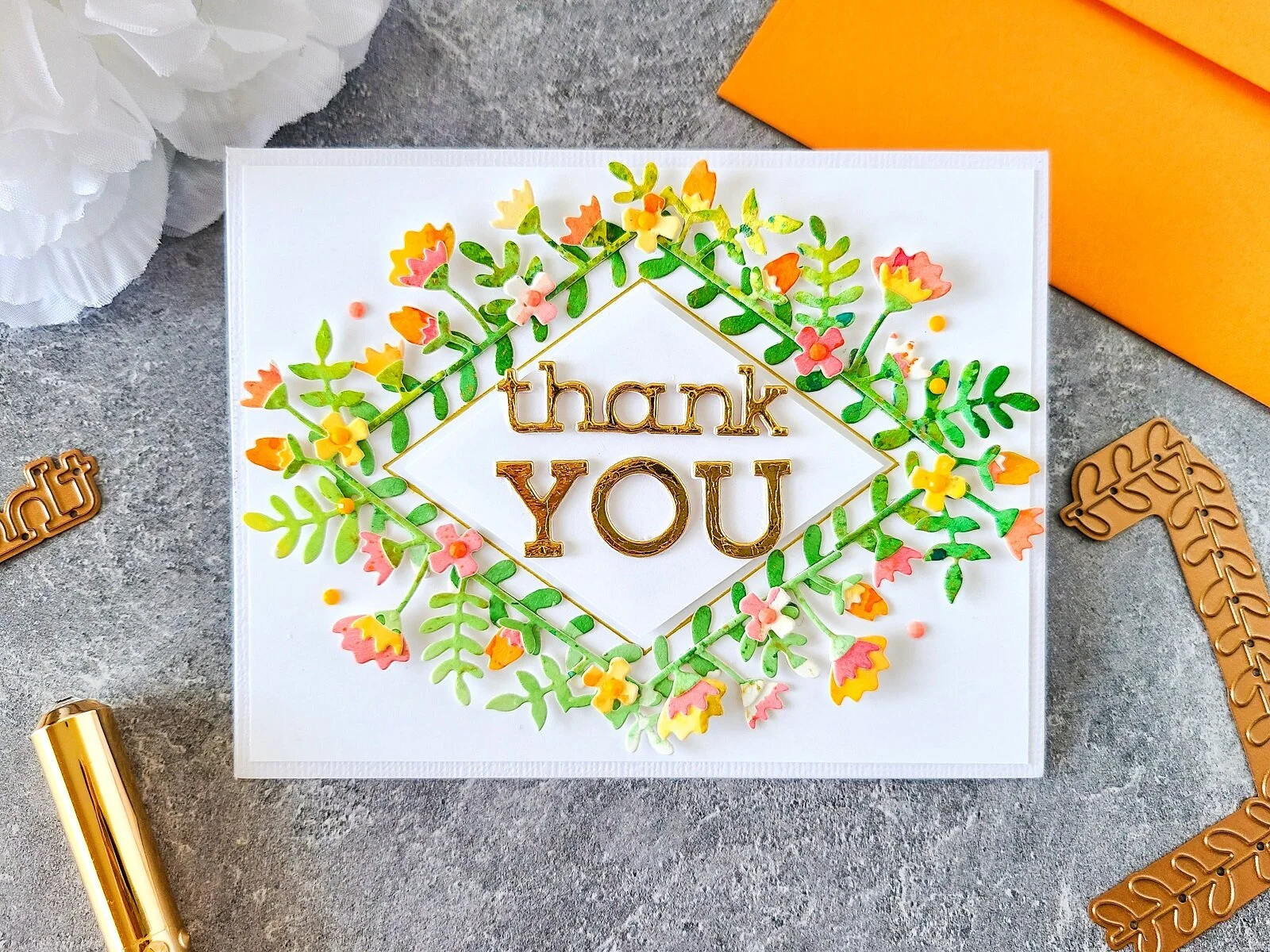 Spellbinders DOM-SEP20┃Hello &amp; Thank You Inspiration Card
