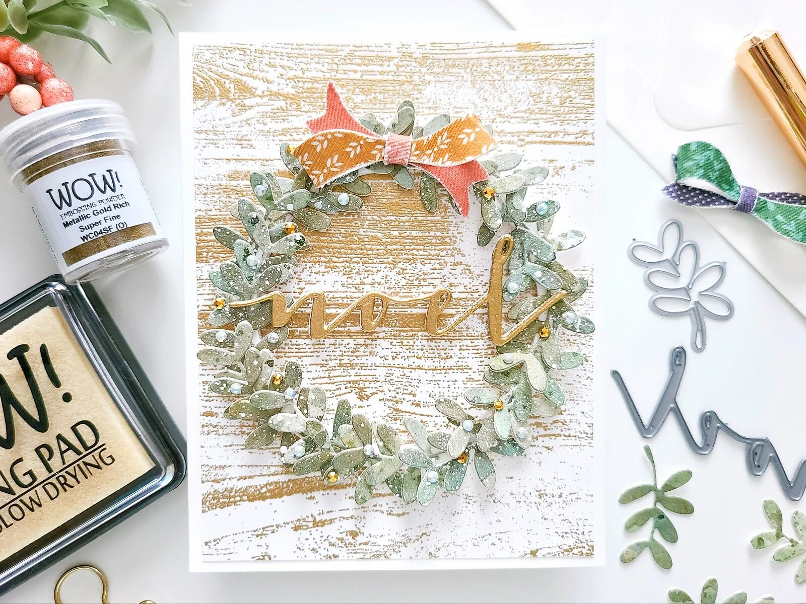WOW! September-2020 Christmas Challenge┃ Wreath Inspiration Card