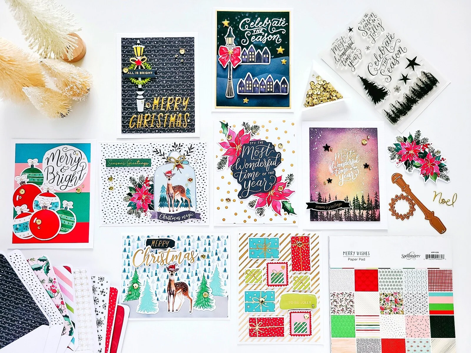 Spellbinders NOV-2020 Card Kit of the Month┃Inspiration Cards