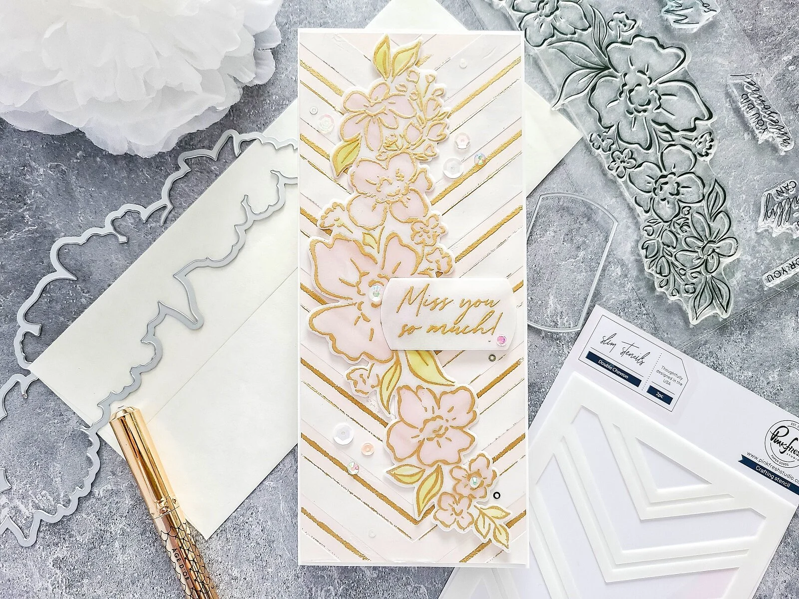 Double Chevron┃Slimline Inspiration Card