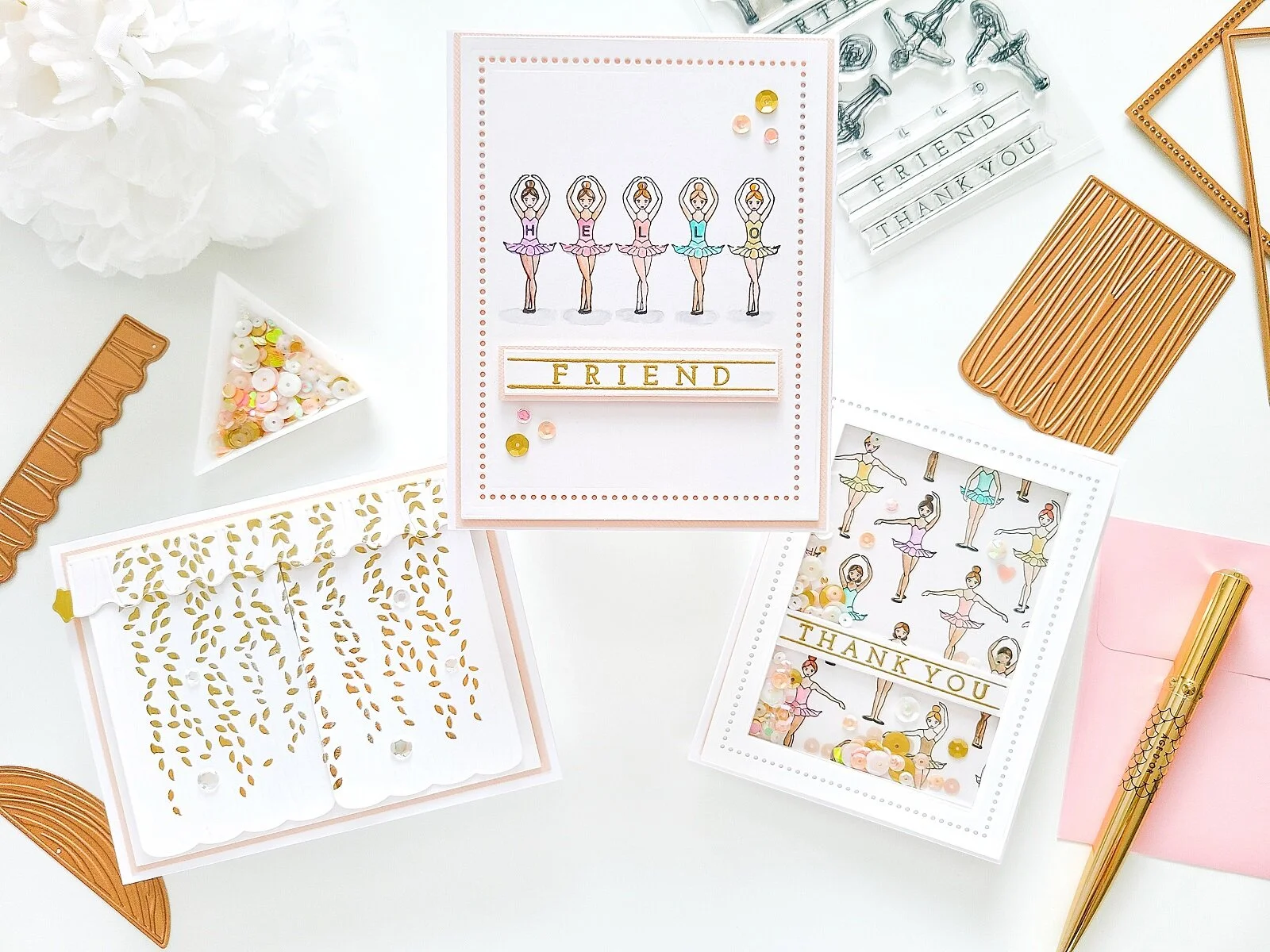 Spellbinders CSOM DEC-2020┃Ballerina Sentiments Inspiration Cards