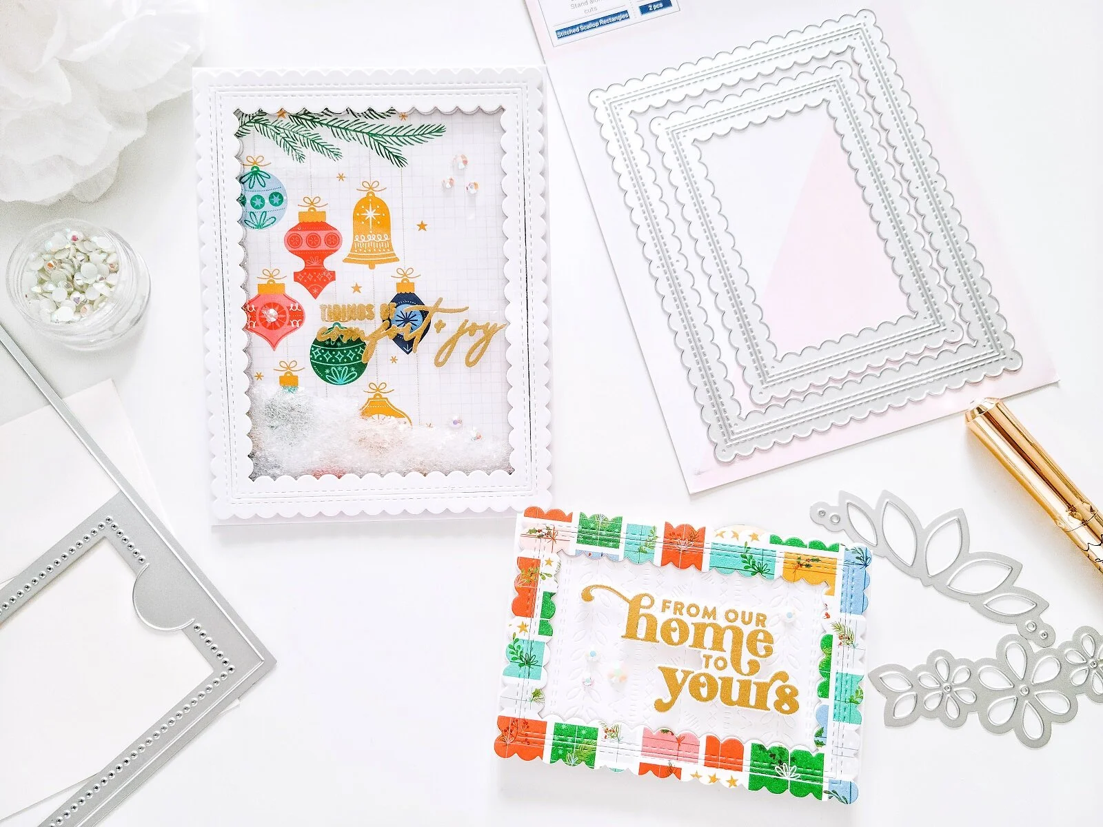 Stitched Scallop Rectangles┃Inspiration Card &amp; Matching Gift Card Holder