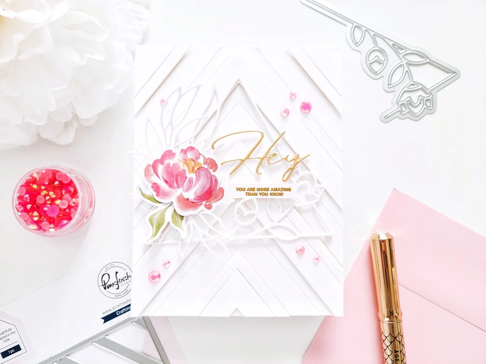 Nested Chevron Die┃Inspiration Card