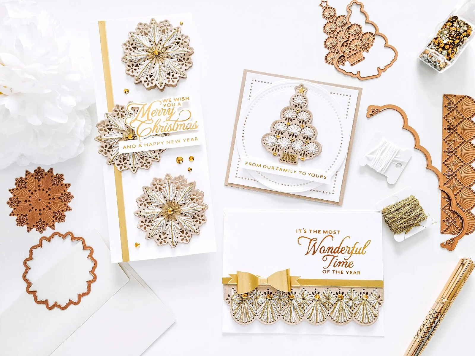 Spellbinders DOML-NOV2020┃Merry Stitching Inspiration Cards