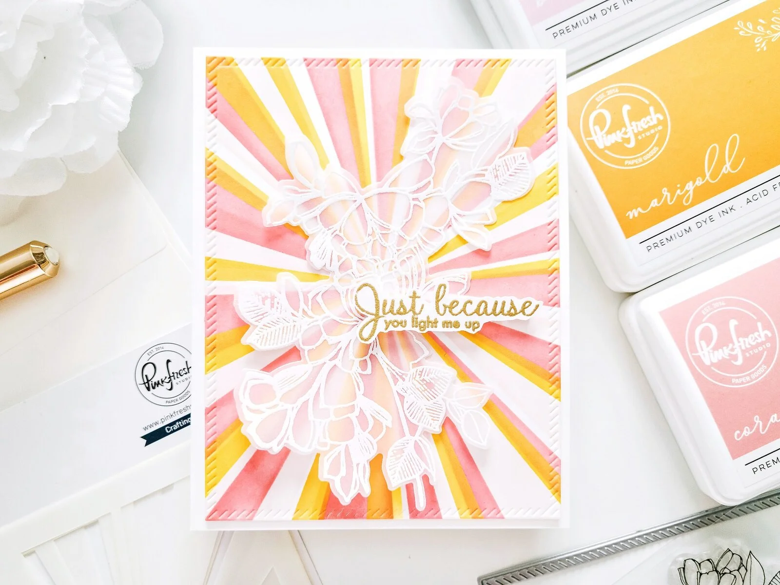 Just Because, Layered Sunburst┃Inspiration Card