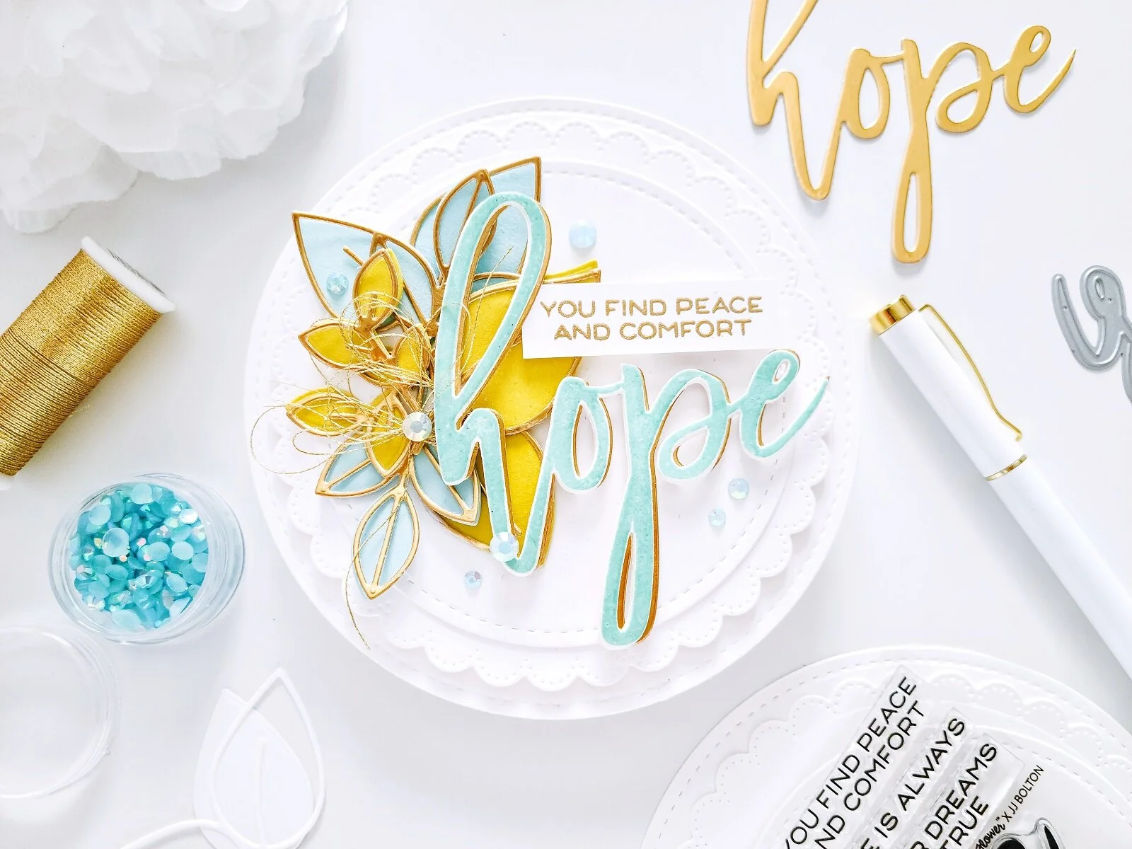 Waffle Flower Hope Scalloped┃Inspiration Card