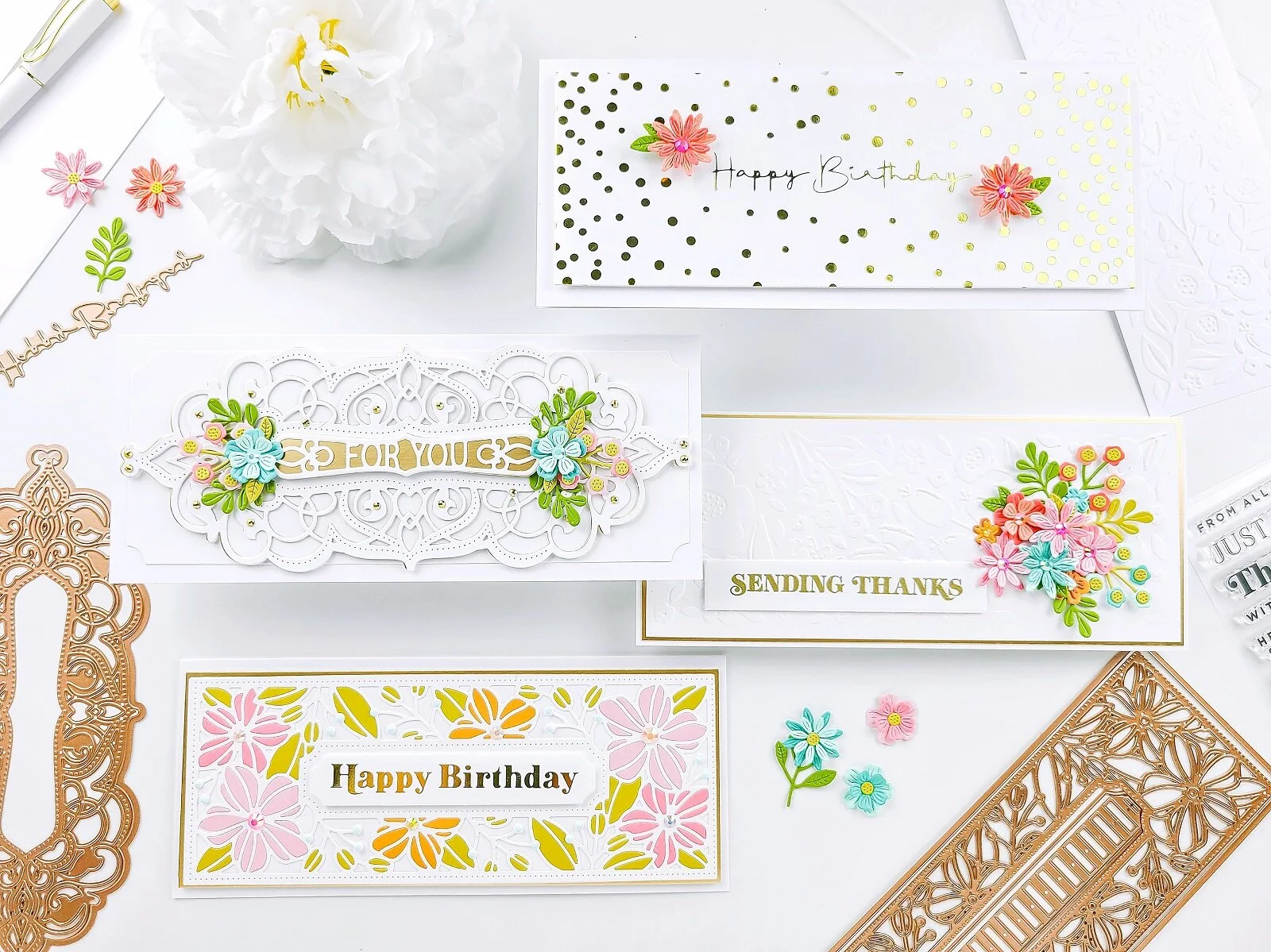 Spellbinders Slimline Collection ┃Inspiration Cards