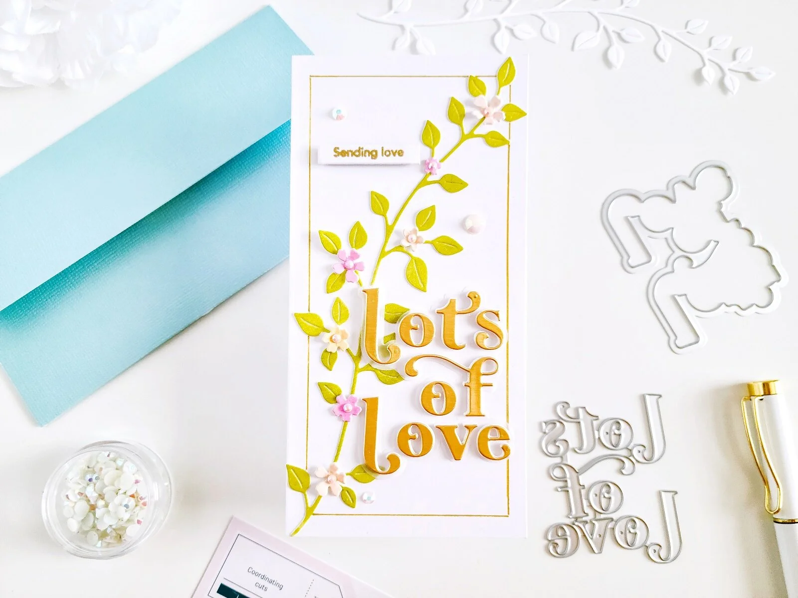 Leafy Branch Die┃Mini Slimline Inspiration Card
