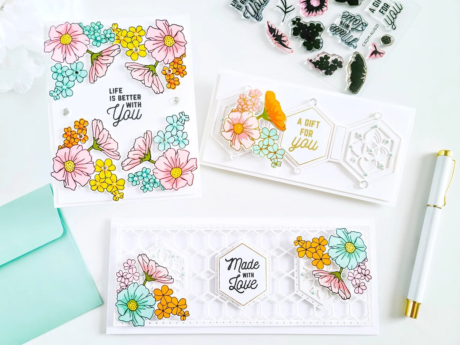 Spellbinders AUG-2021 CSOM ┃Inspiration Cards