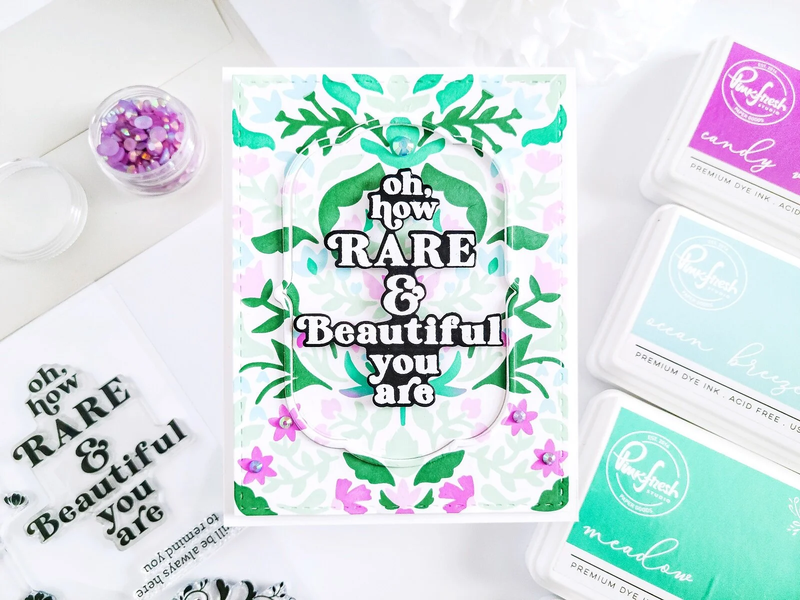 Rare &amp; Beautiful + Folk Floral Print┃Inspiration Card