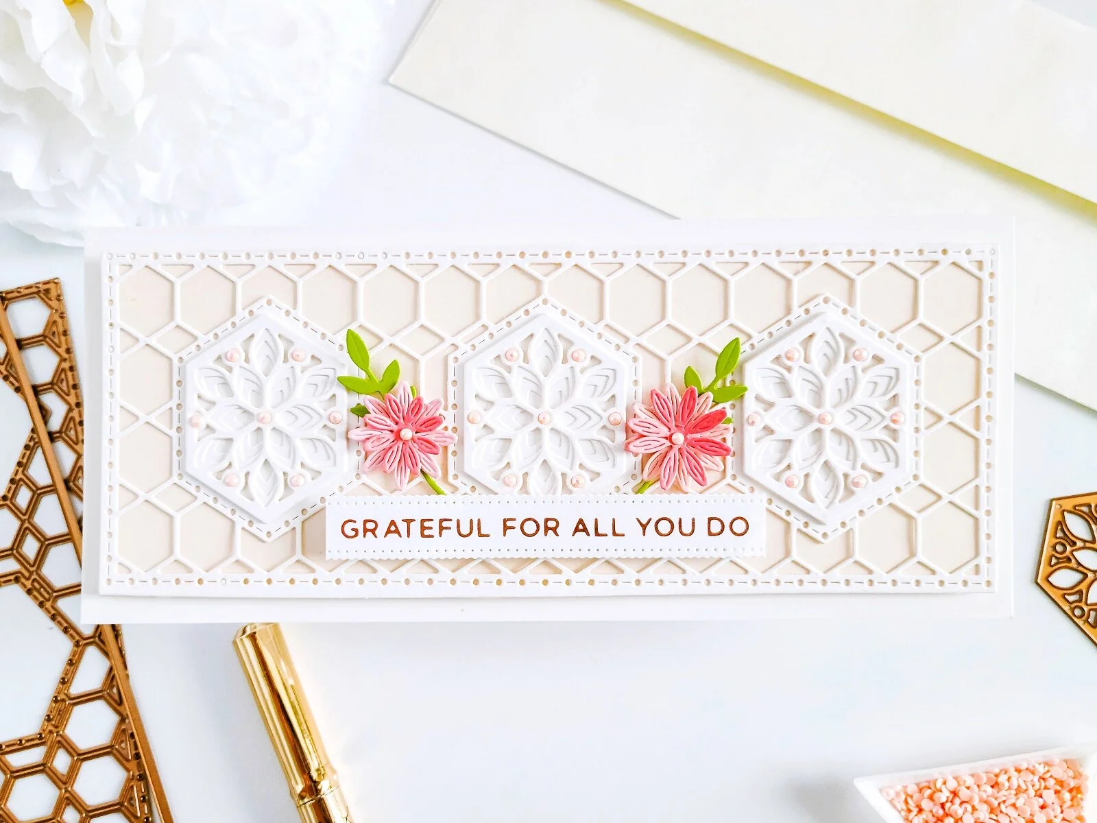 Spellbinders AUG-2021 DOML┃Slimline Inspiration Card