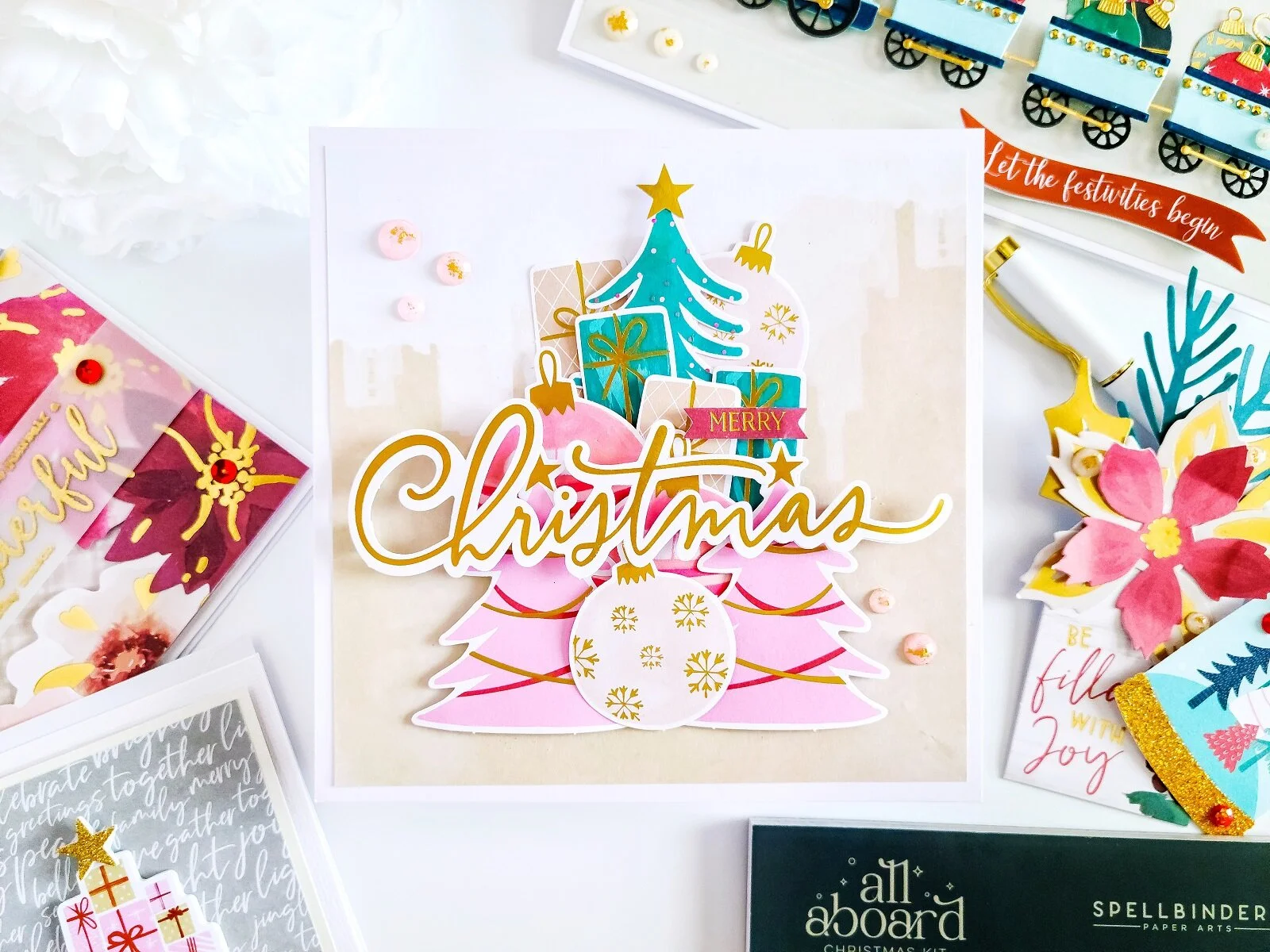 Spellbinders All Aboard Christmas Kit 2021┃Inspiration Cards