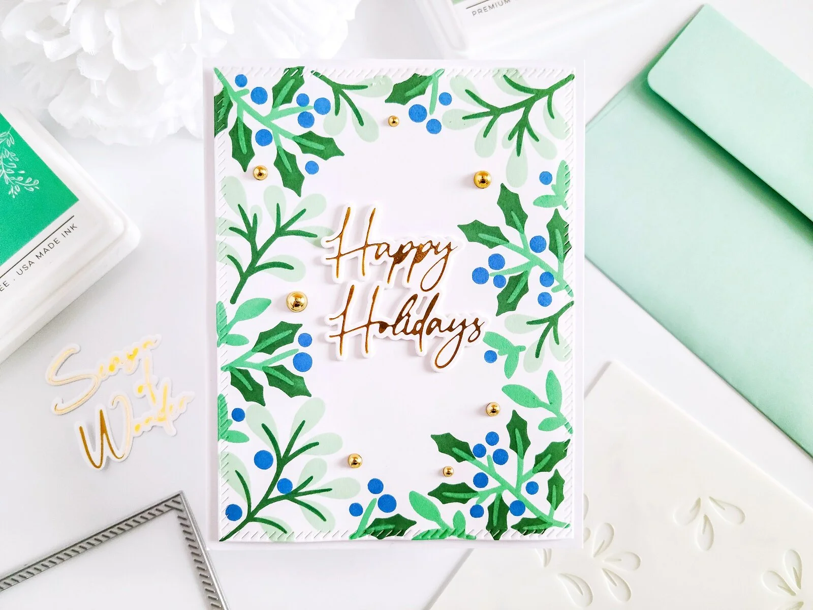 Holiday Botanical Background┃Inspiration Card