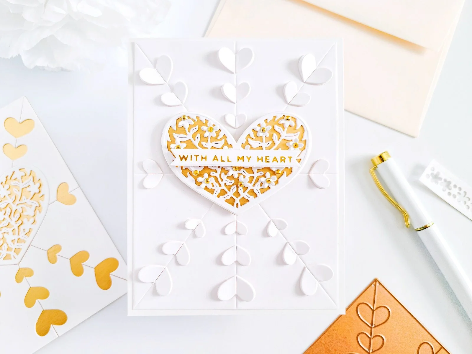 Spellbinders With All My Heart┃DOM JAN-2022 Inspiration Card