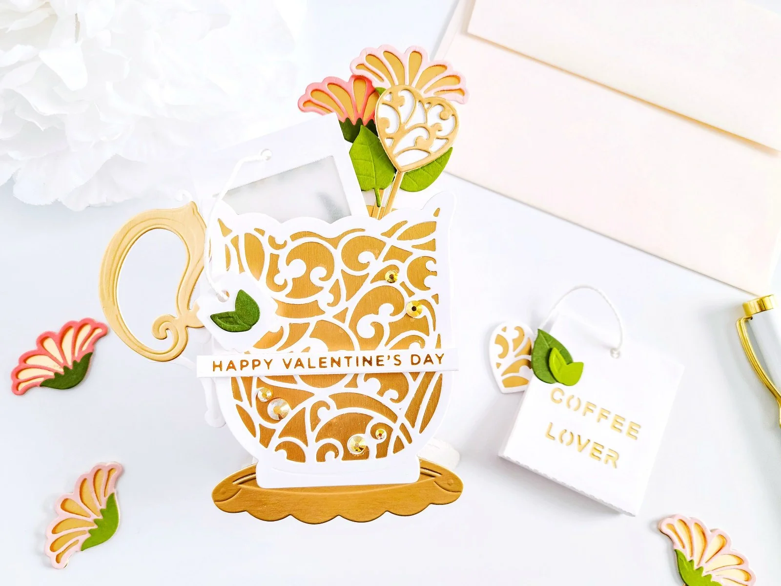 Spellbinders Tea/Coffee Cup ┃DOMAPG JAN-2022 Shaped Card