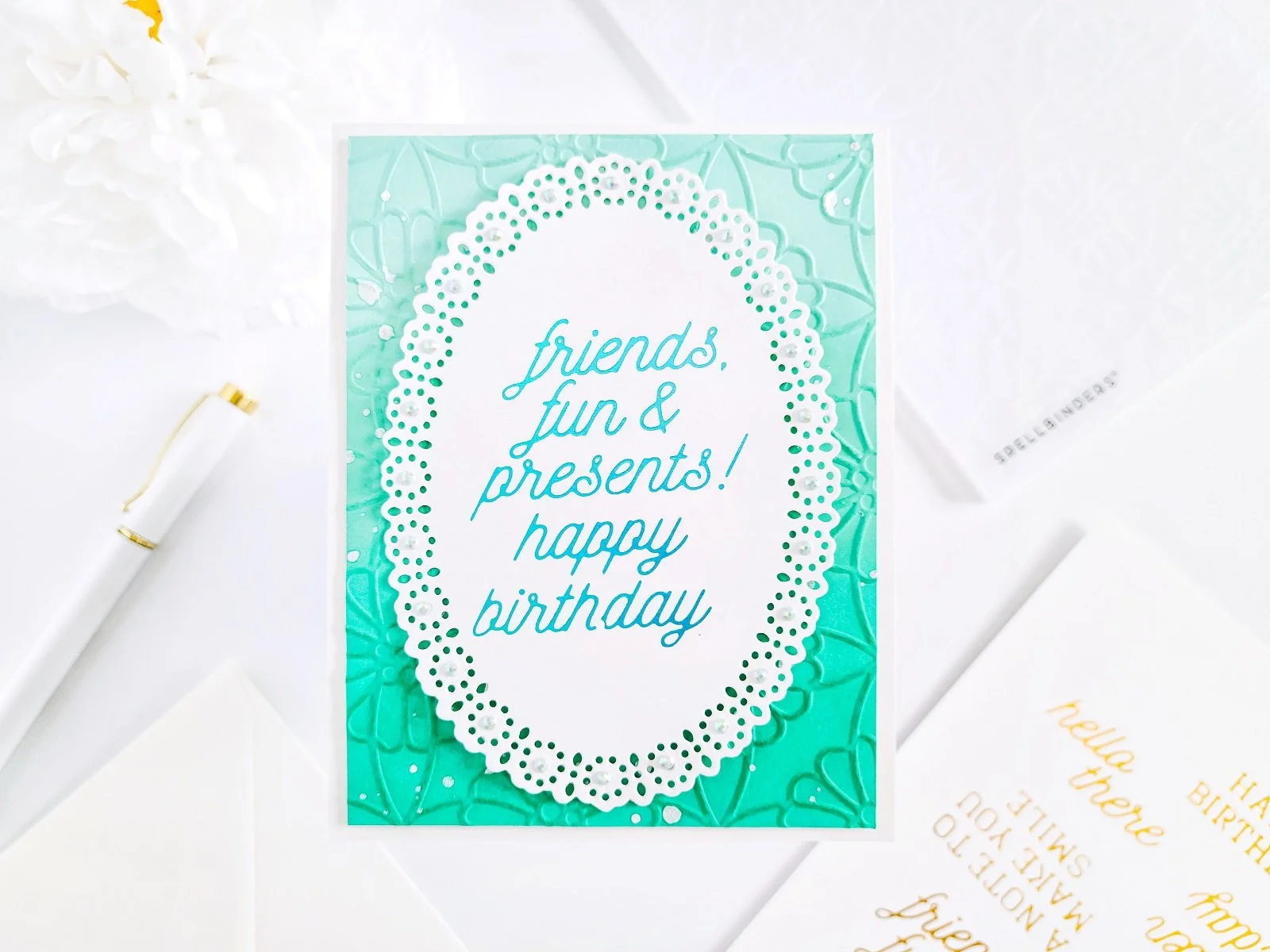 Spellbinders GOM &amp; EOM FEB-2022┃Monochromatic Birthday Inspiration Card