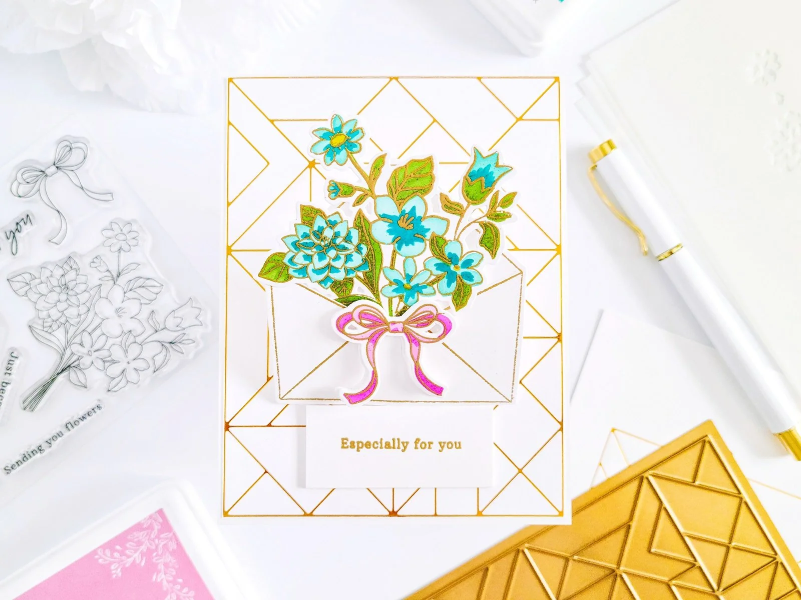 Geometrical &amp; Floral┃Pop-Up Inspiration Card