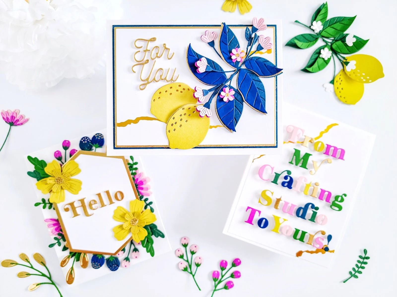 Spellbinders Be Bold Collection┃Citrus &amp; Floral Inspiration Cards