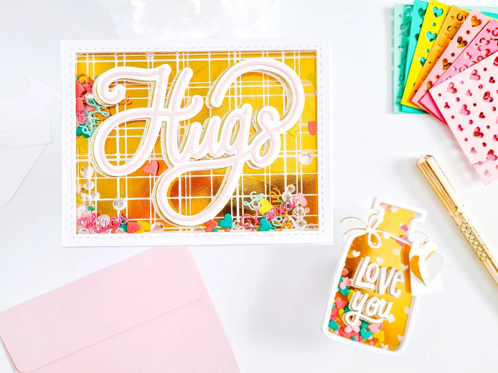 Hugs &amp; Love You┃Shaker Inspiration Cards