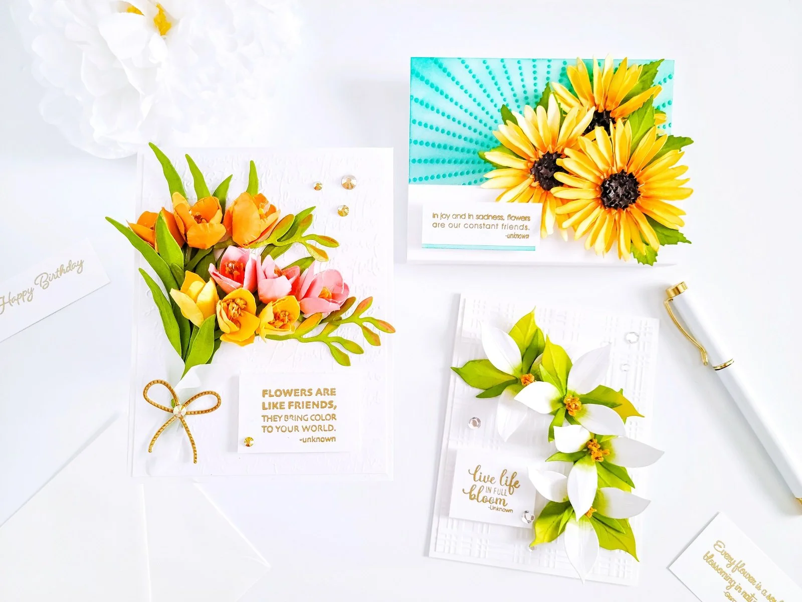 Spellbinders Susan's Garden Favorites┃Floral Inspiration Cards