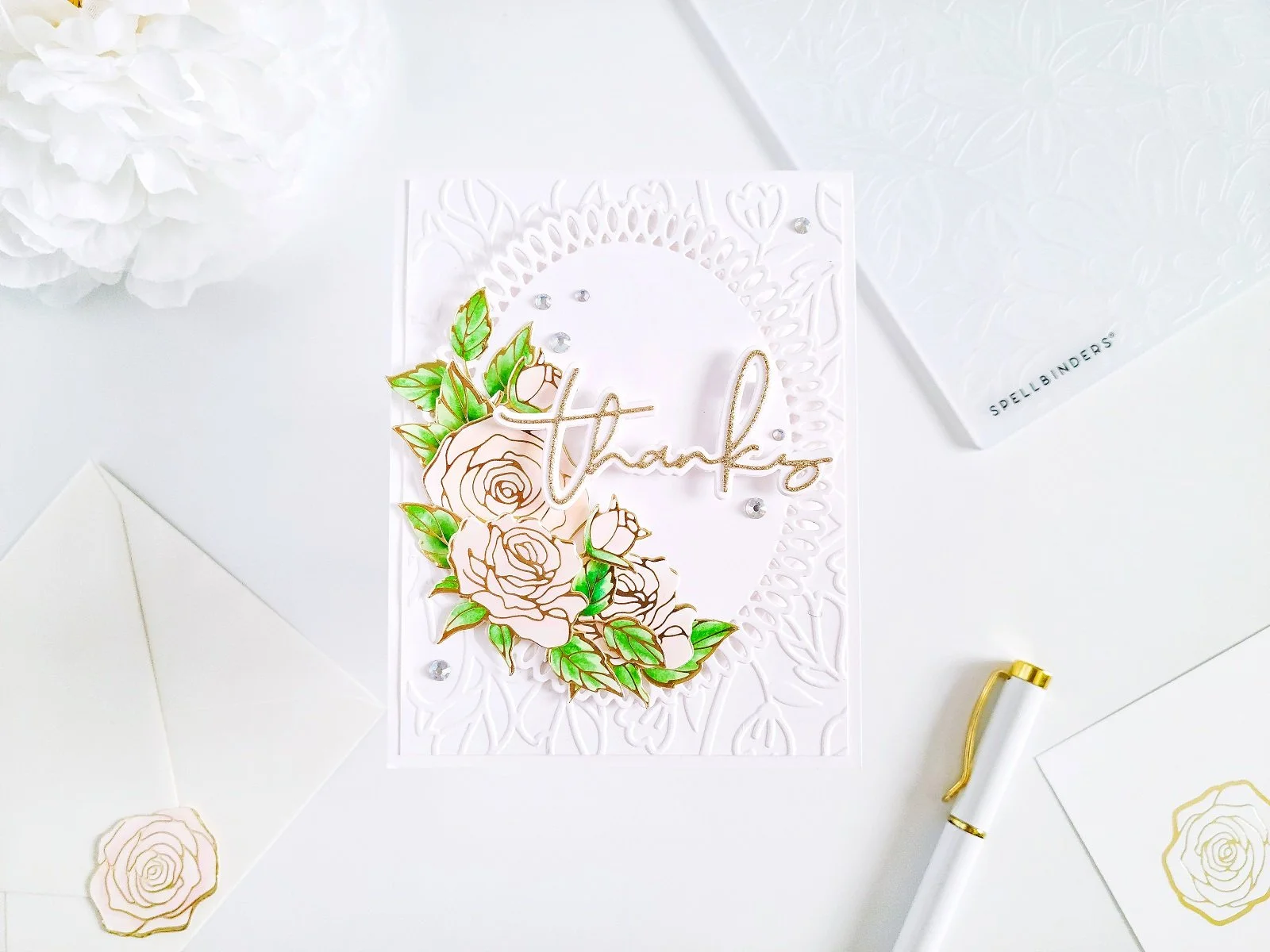 Spellbinders GOM &amp; EOM MAR-2022┃Thanks Inspiration Card