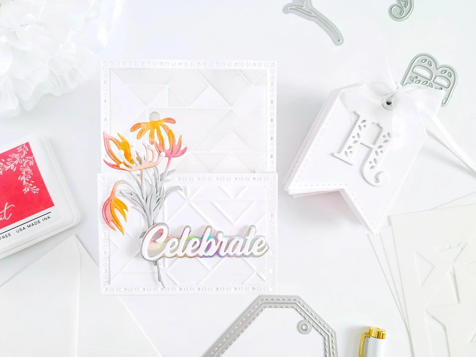 Modern Happy Birthday Banner And Matching Card With Pocket┃Project Inspiration