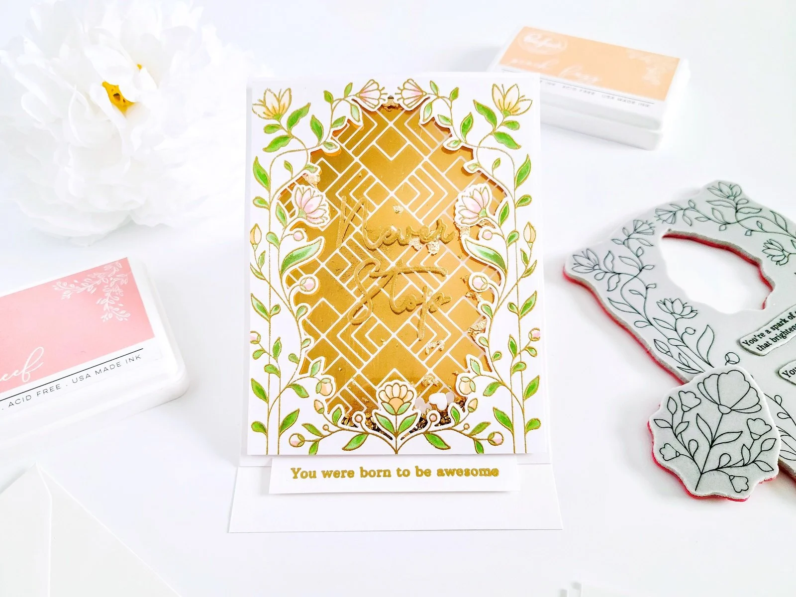 Floral &amp; Glimmering Frame┃Inspiration Card