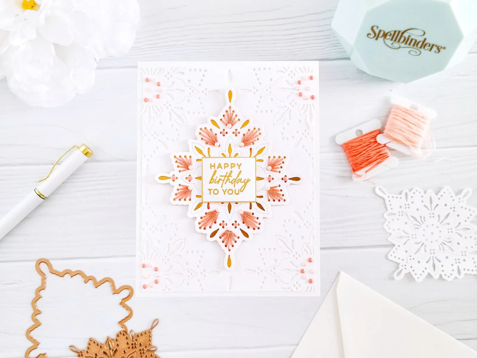 Spellbinders Spring Into Stitching Collection┃Inspiration Card