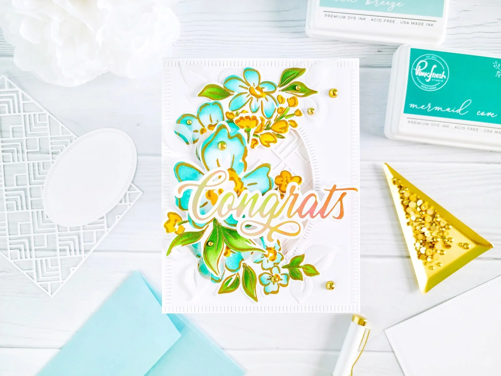 Floral Notes Congrats┃Inspiration Card