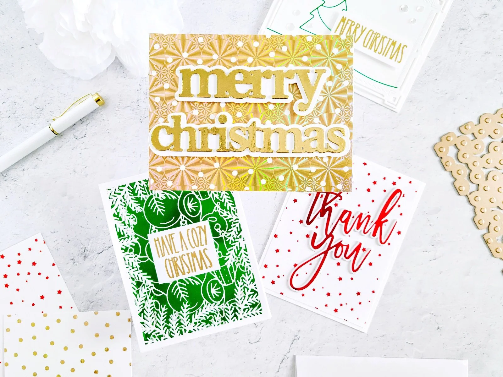 Waffle Flower Glimmering &amp; Christmas┃Inspiration Cards