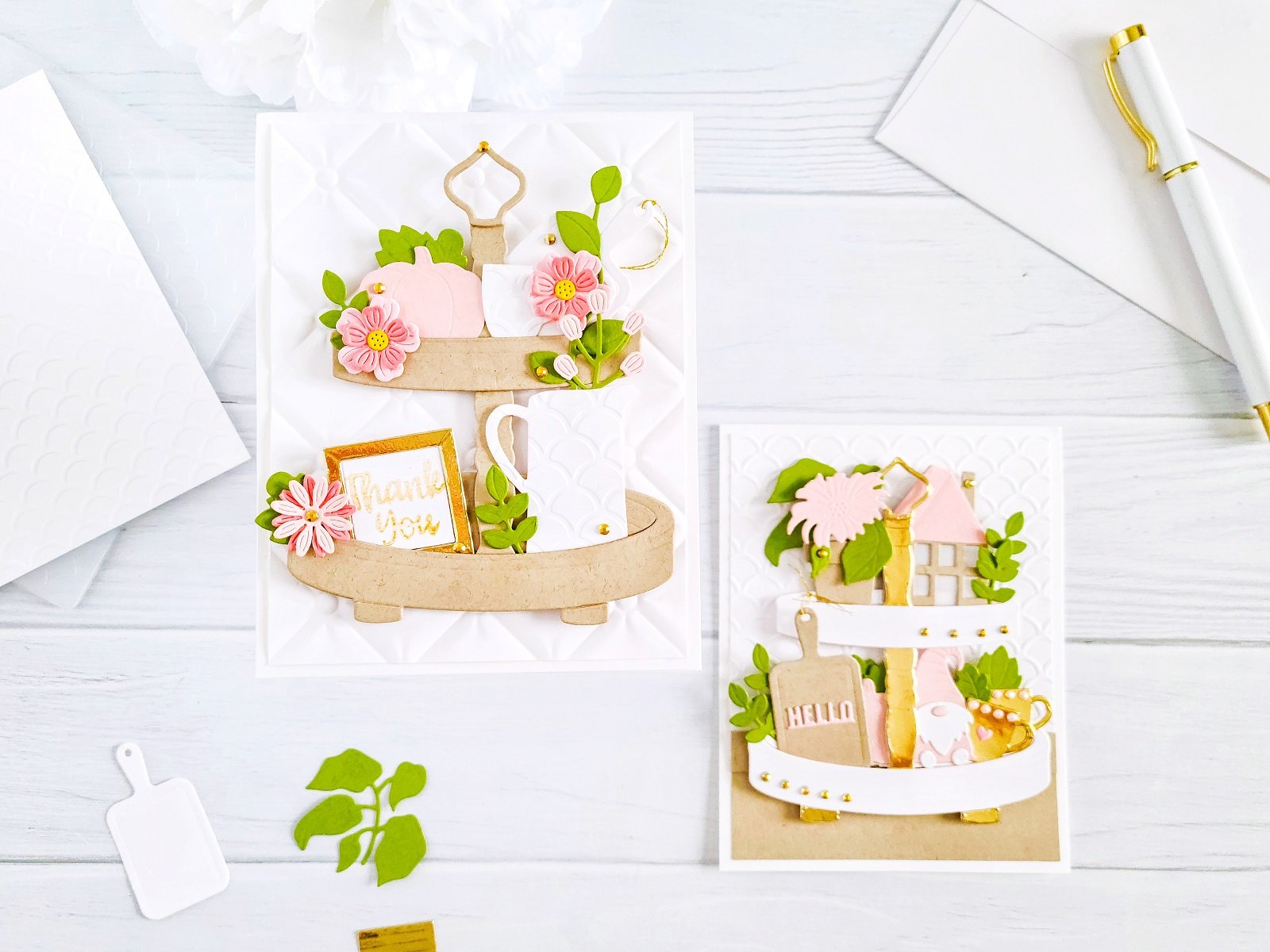 Spellbinders Tiered Tray Collection┃Inspiration Cards