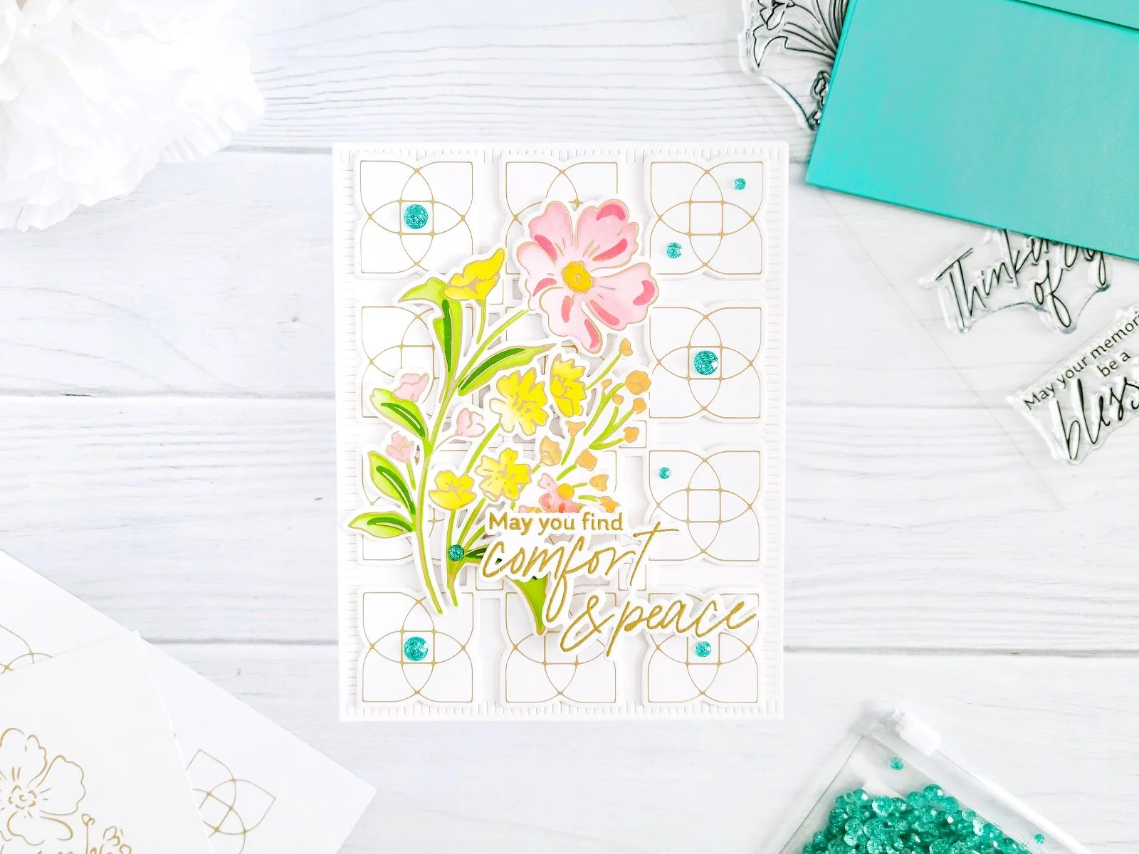 With Sympathy Floral┃Inspiration Card