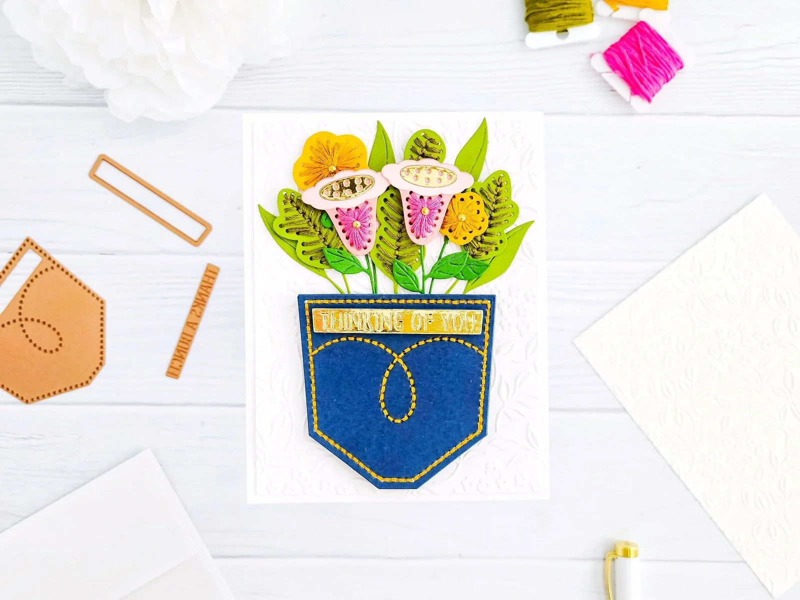 Spellbinders Stitching DOM FEB-2023┃Inspiration Card