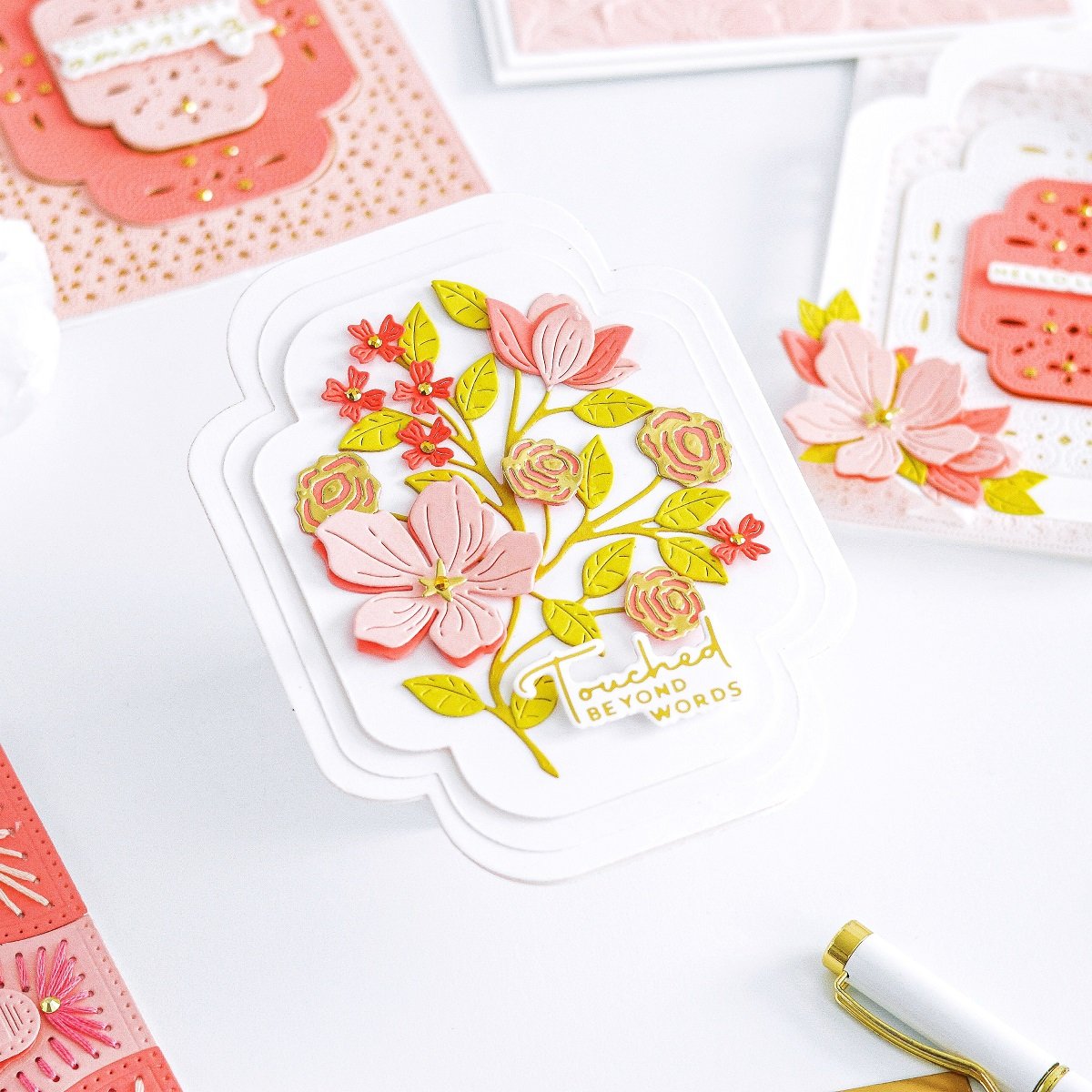 Spellbinders Four Petal Collection┃Inspiration Cards — CARDSANDCRAFTSBYYAZ