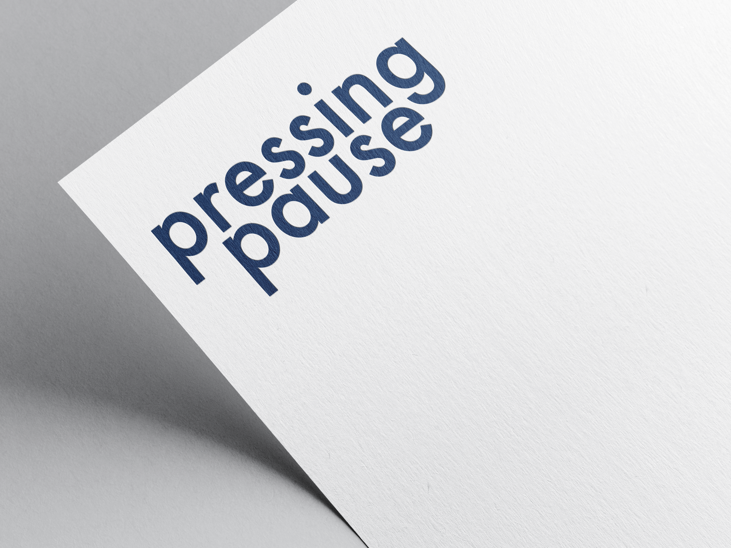 Pressing Pause Branding