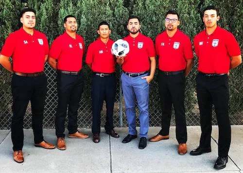 Chris Hernandez and staff - “The Club from Concrete” Photo courtesy of Stockton FC Facebook