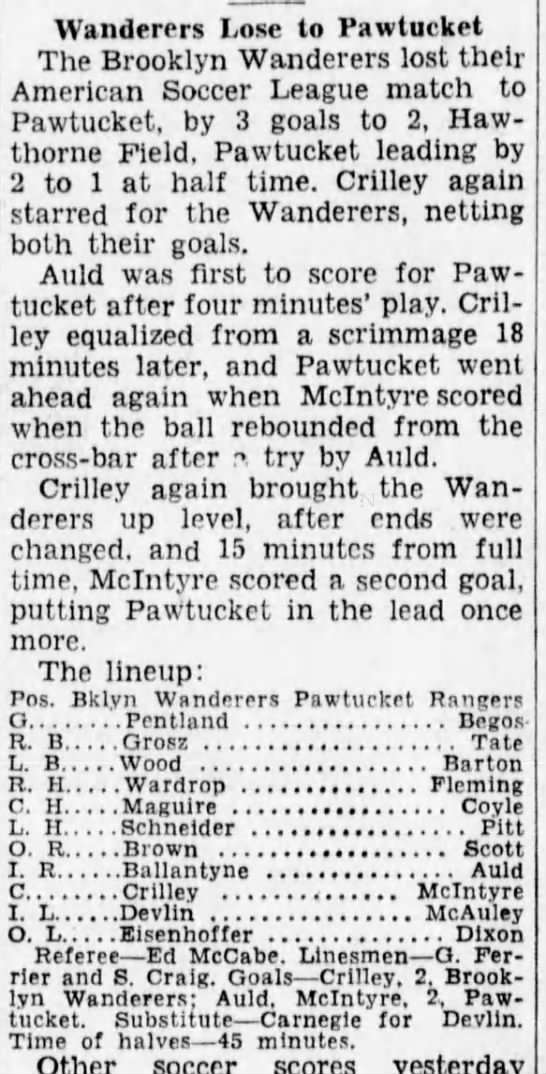 1931 match report. Image from newspapers.com .