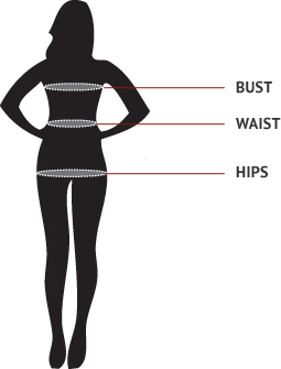Women's Sizeguide (size, bust, waist, hip)