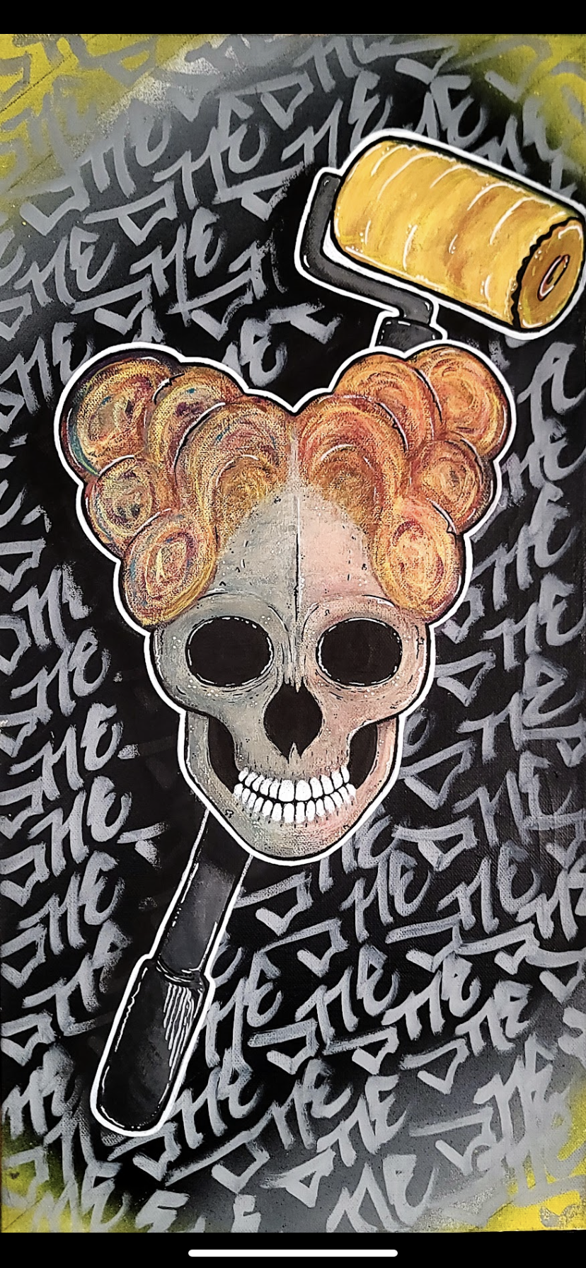 Female Graffiti painting