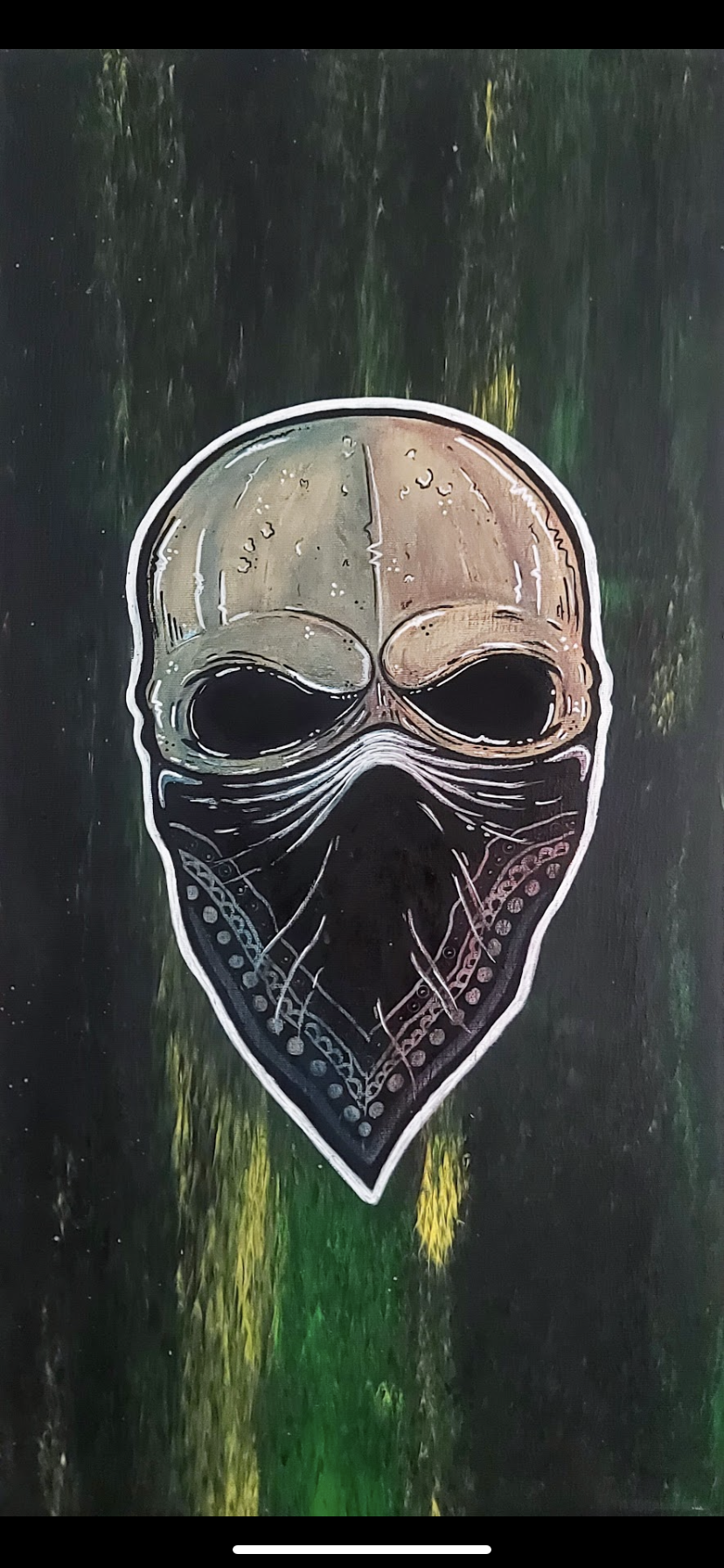 Bandanna graffiti  skull
