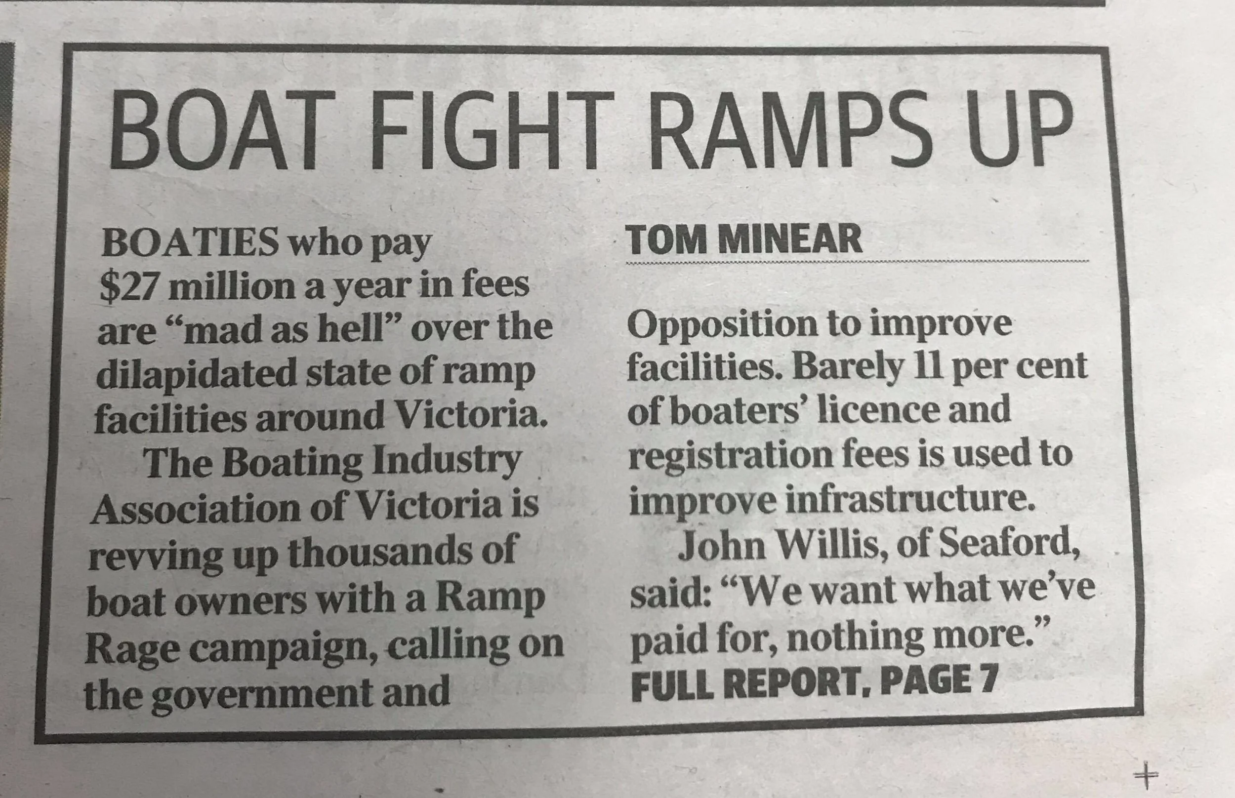 HERALD SUN & THE WEEKLY TIMES REPORT ON RAMP RAGE