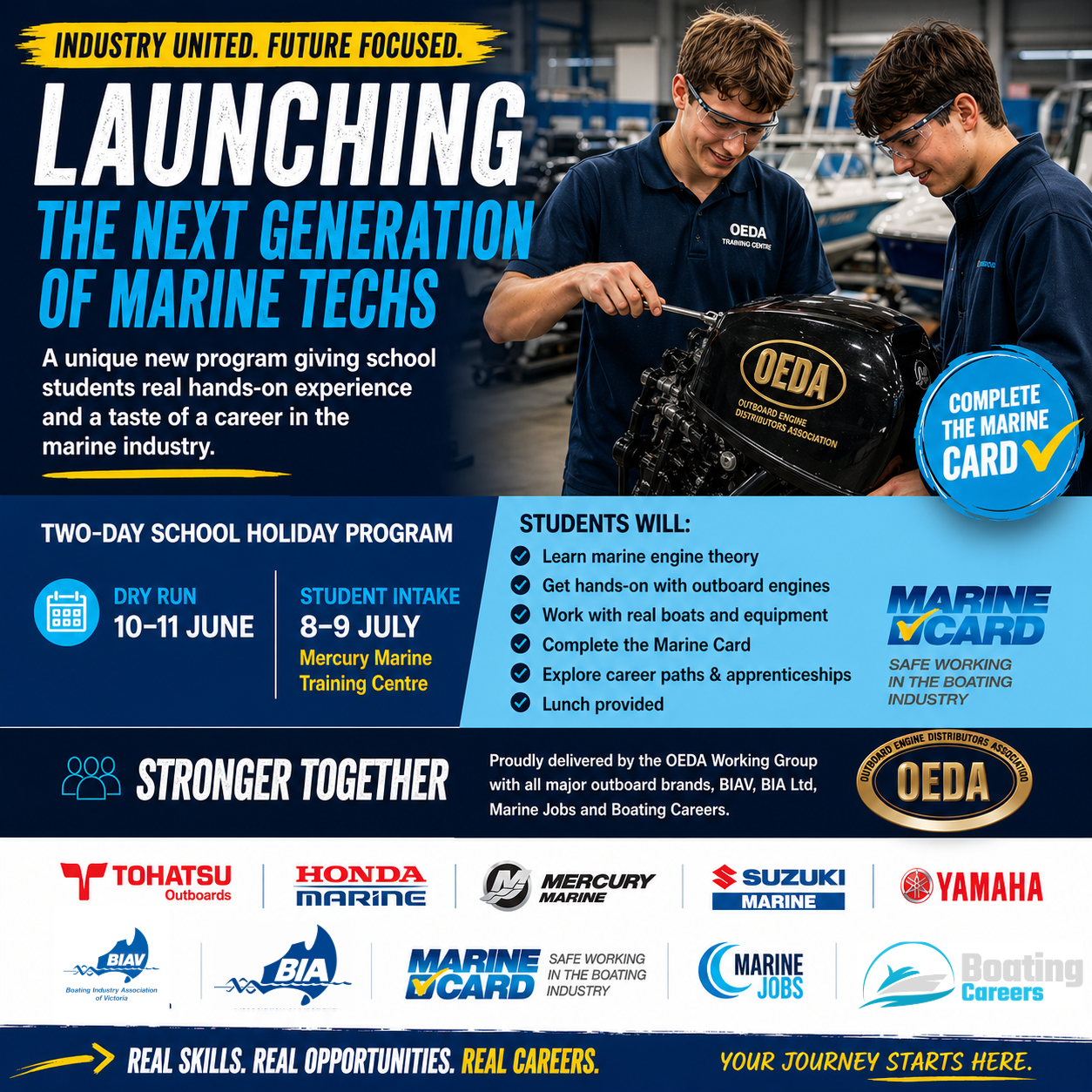 Industry Unites to Launch Marine Technician “Job Ready” Pilot Course